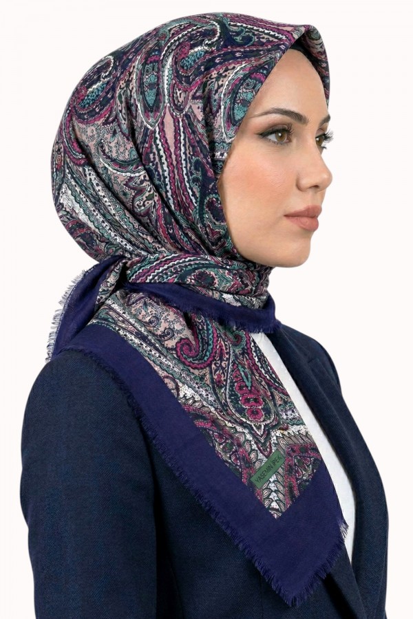 Desenli Flamlı Eşarp 6520-24