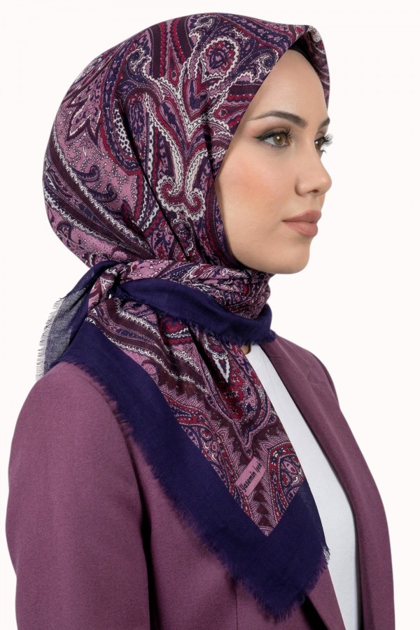 Desenli Flamlı Eşarp 6520-22