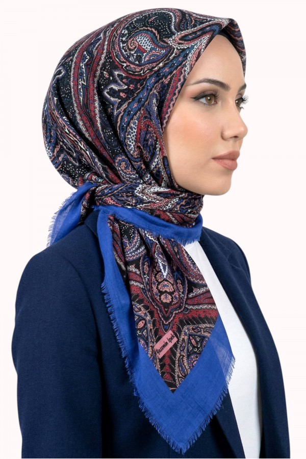 Desenli Flamlı Eşarp 6520-15