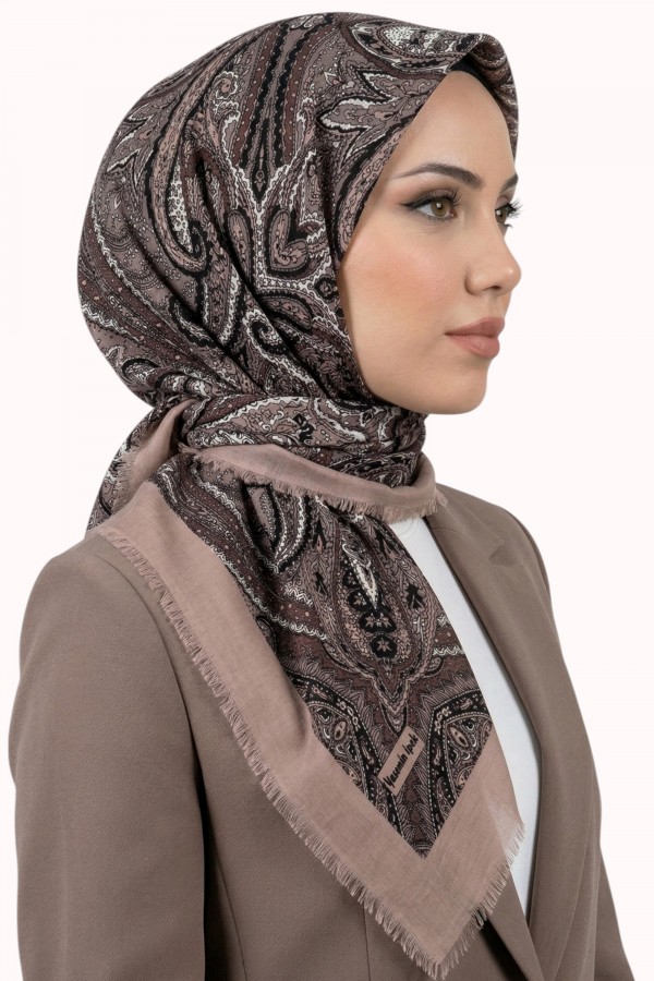 Desenli Flamlı Eşarp 6520-9