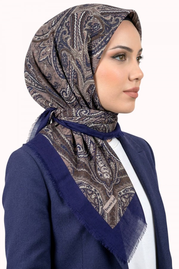 Desenli Flamlı Eşarp 6520-8