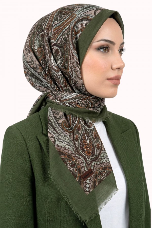 Desenli Flamlı Eşarp 6520-6