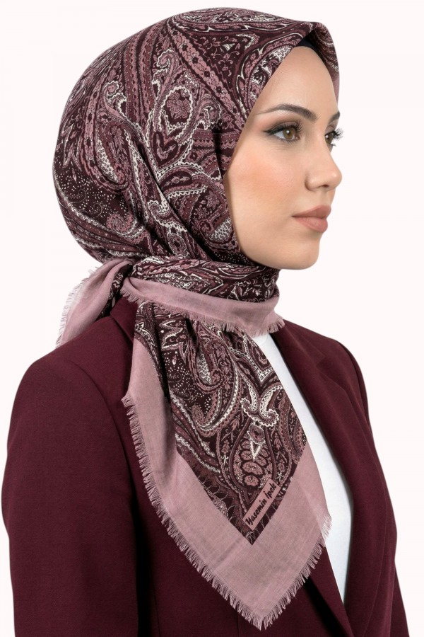Desenli Flamlı Eşarp 6520-4