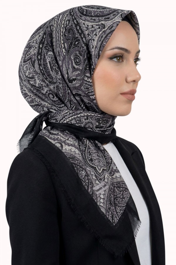 Desenli Flamlı Eşarp 6520-3