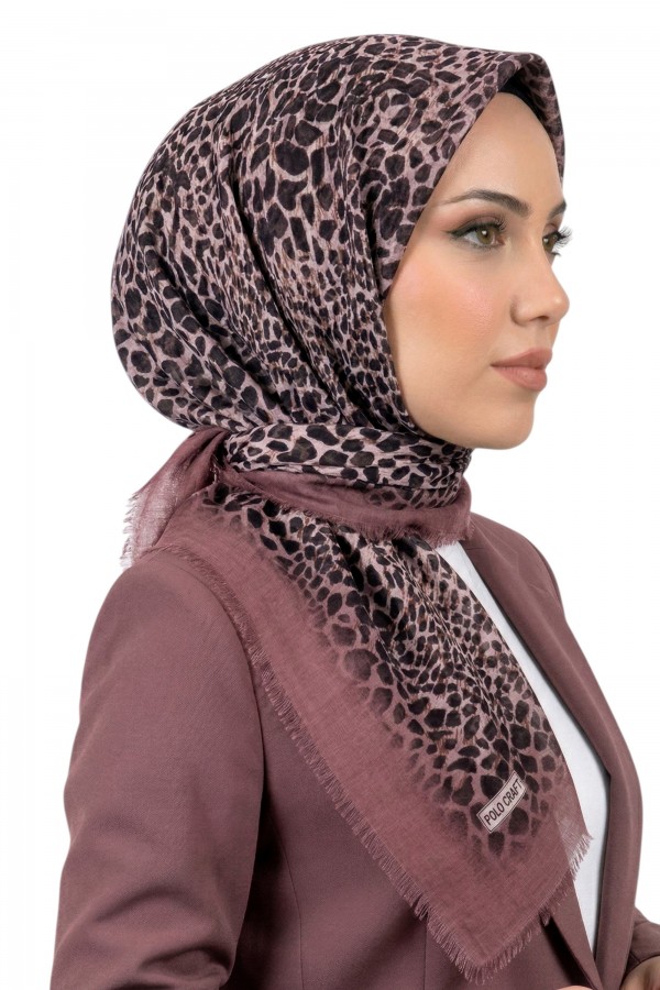 Desenli Flamlı Eşarp 6521-17