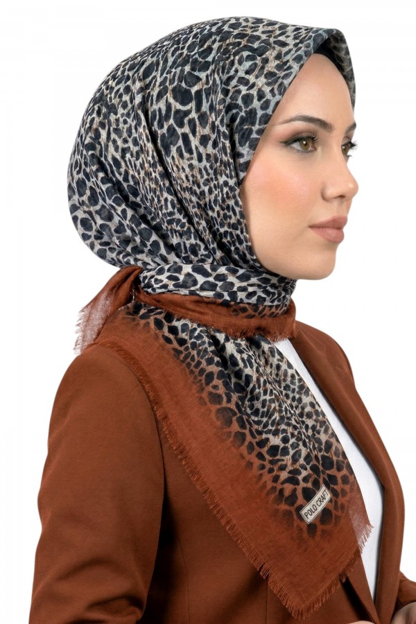 Desenli Flamlı Eşarp 6521-12