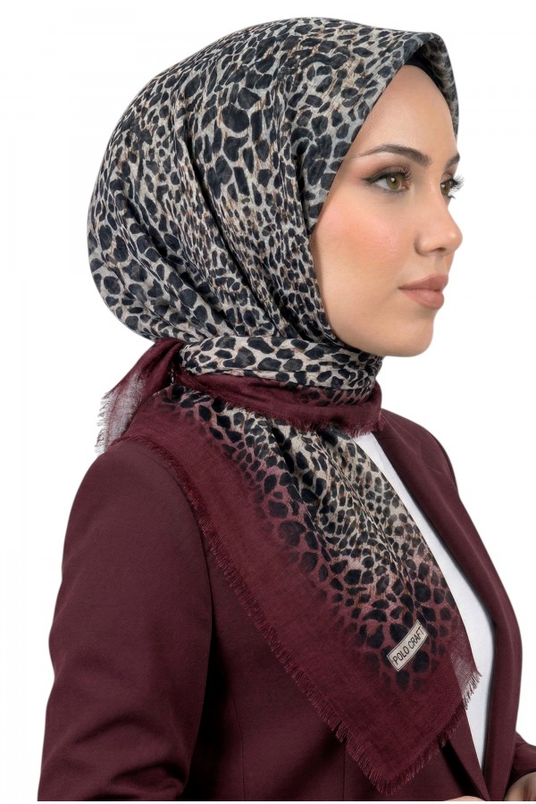 Desenli Flamlı Eşarp 6521-7