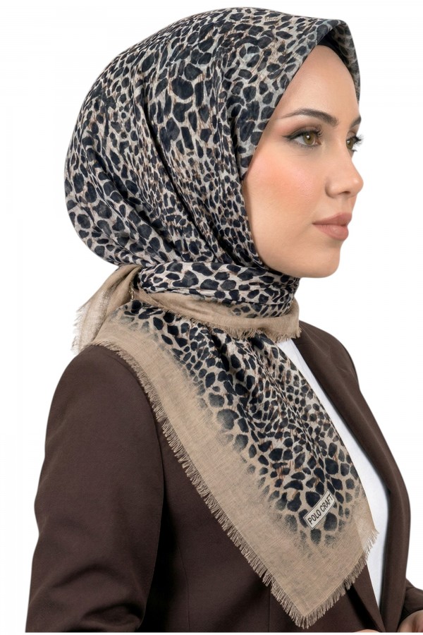 Desenli Flamlı Eşarp 6521-4