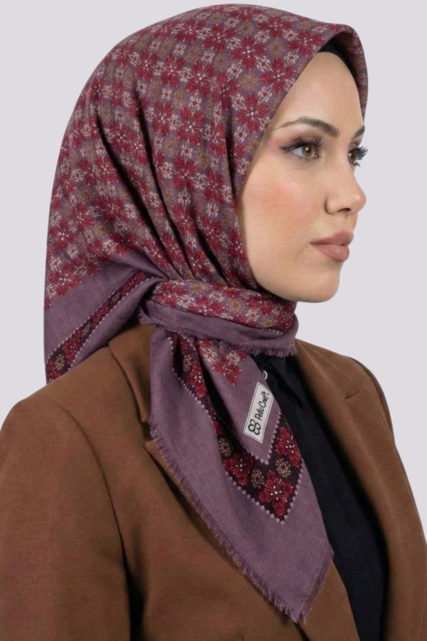 Desenli Flamlı Eşarp 6522-13