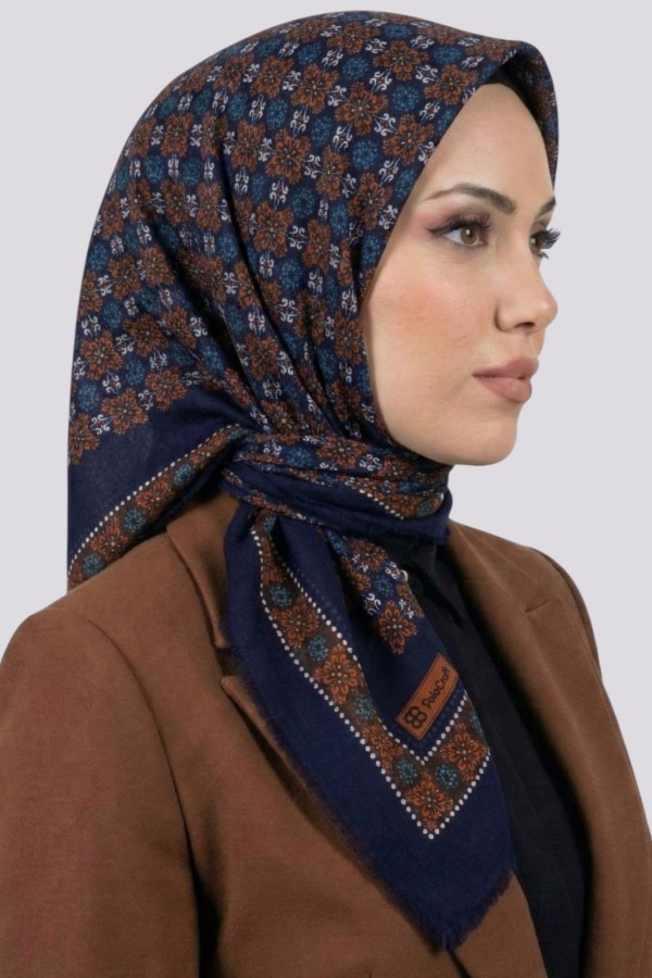 Desenli Flamlı Eşarp 6522-10