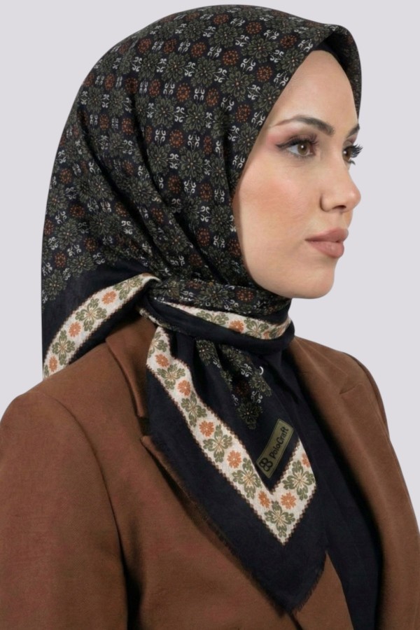 Desenli Flamlı Eşarp 6522-9