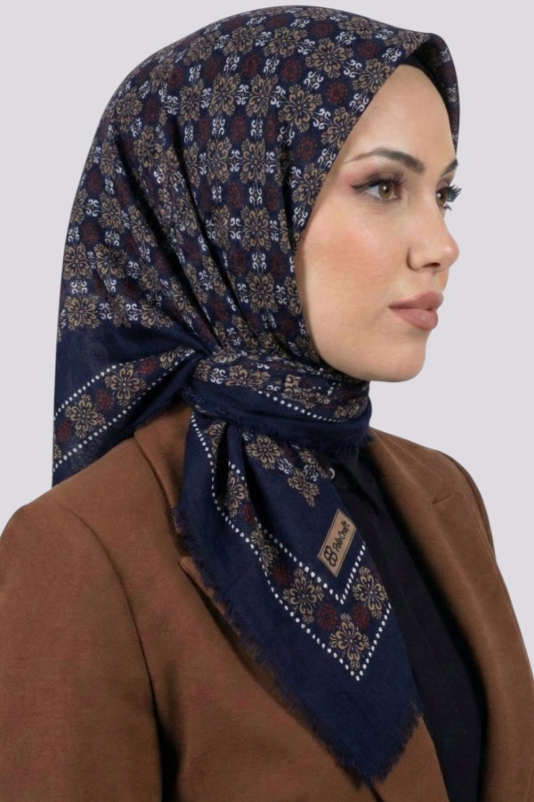 Desenli Flamlı Eşarp 6522-4