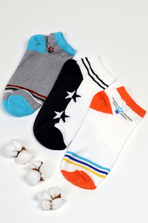 Erkek 3lü Çocuk Çorap (7-8 Yaş) 9407-12