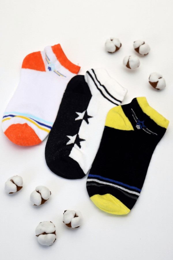 Erkek 3lü Çocuk Çorap (7-8 Yaş) 9407-10