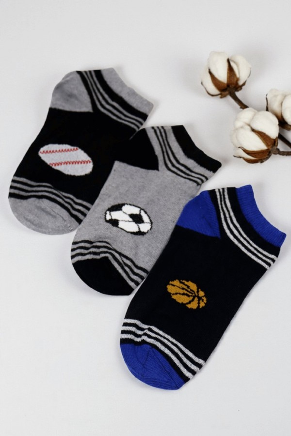 Erkek 3lü Çocuk Çorap (7-8 Yaş) 9407-7