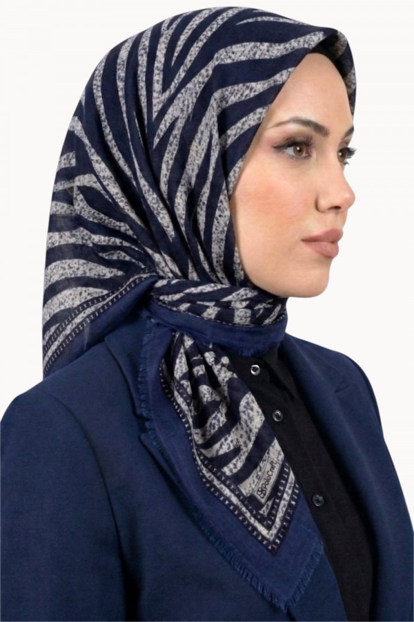 Desenli Flamlı Eşarp 6523-10