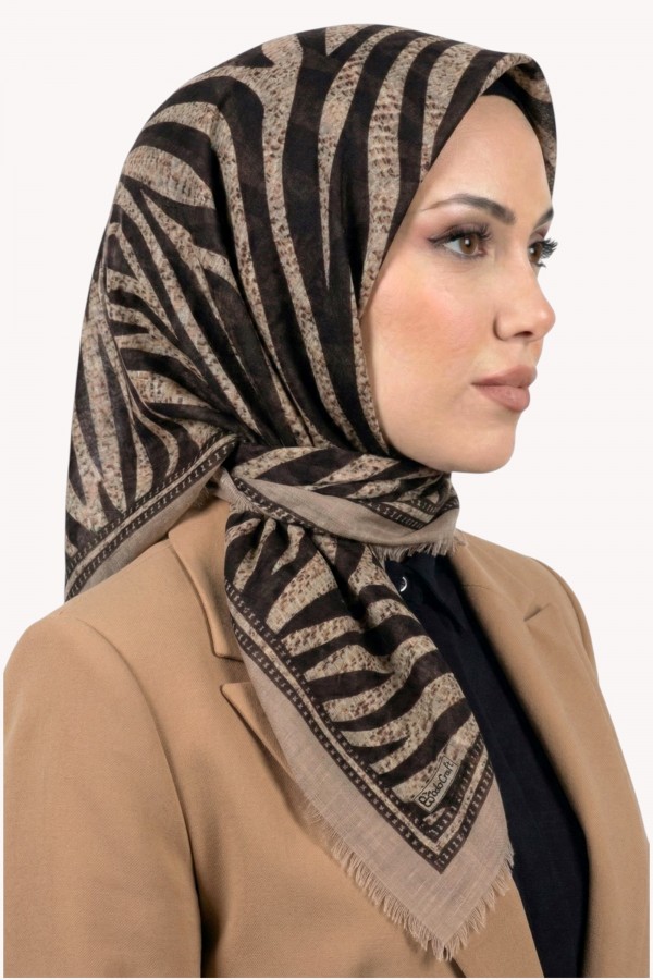 Desenli Flamlı Eşarp 6523-7