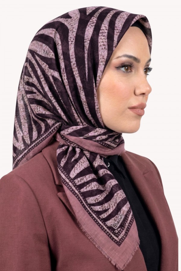 Desenli Flamlı Eşarp 6523-4