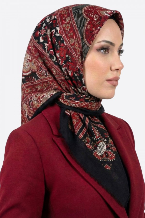 Desenli Flamlı Eşarp 6524-28