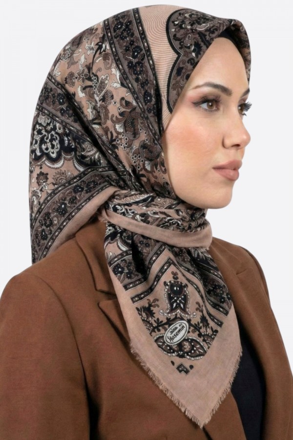 Desenli Flamlı Eşarp 6524-27