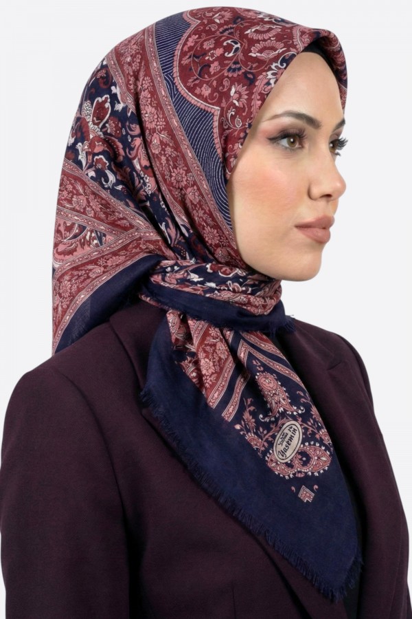Desenli Flamlı Eşarp 6524-25