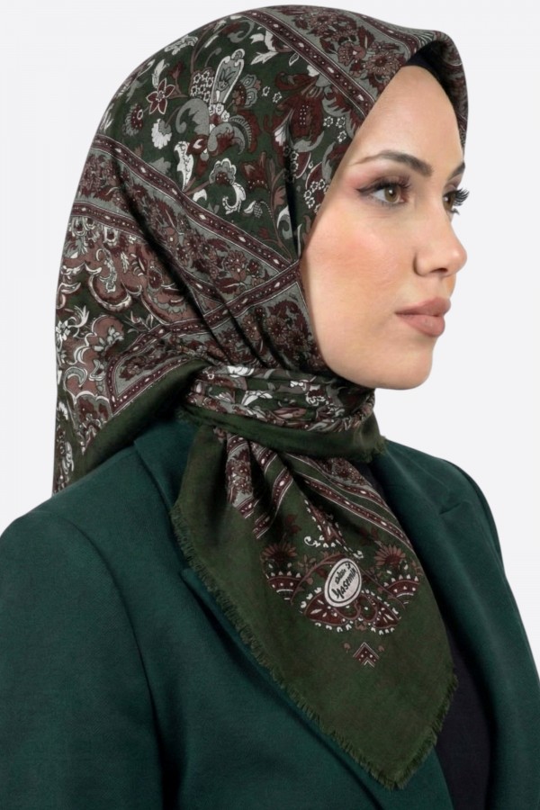 Desenli Flamlı Eşarp 6524-22