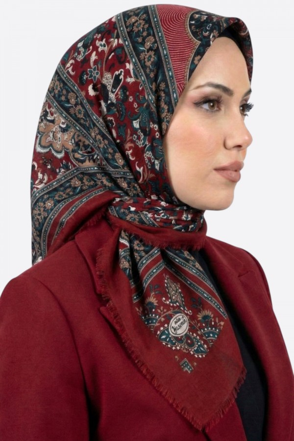 Desenli Flamlı Eşarp 6524-20