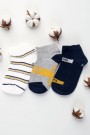 Erkek 3 Lü Patik Çocuk Çorap (3-4 Yaş) 9410-11