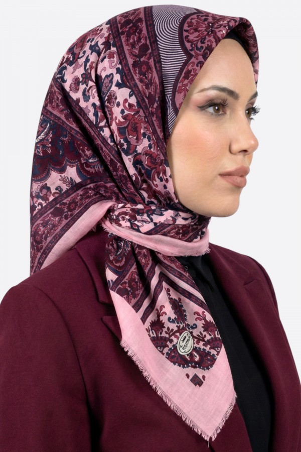 Desenli Flamlı Eşarp 6524-13