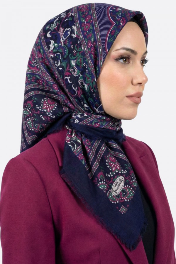 Desenli Flamlı Eşarp 6524-11