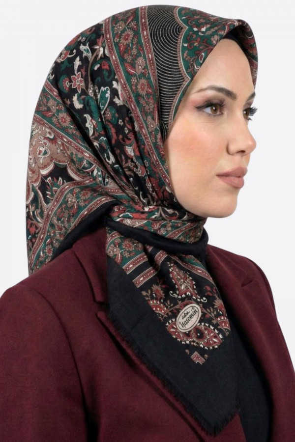 Desenli Flamlı Eşarp 6524-9