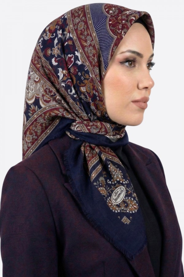 Desenli Flamlı Eşarp 6524-8
