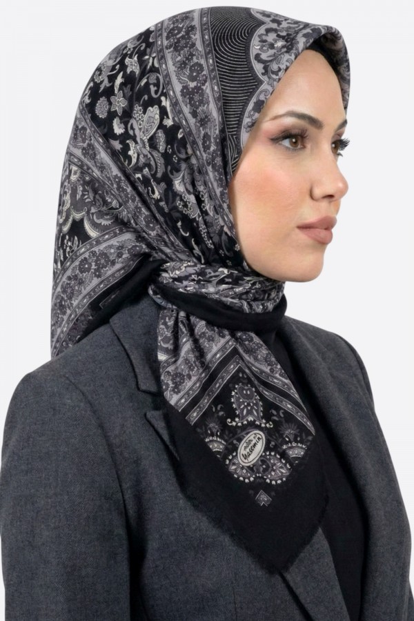 Desenli Flamlı Eşarp 6524-6