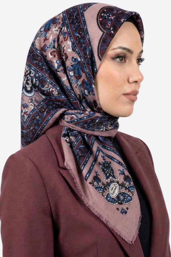 Desenli Flamlı Eşarp 6524-3