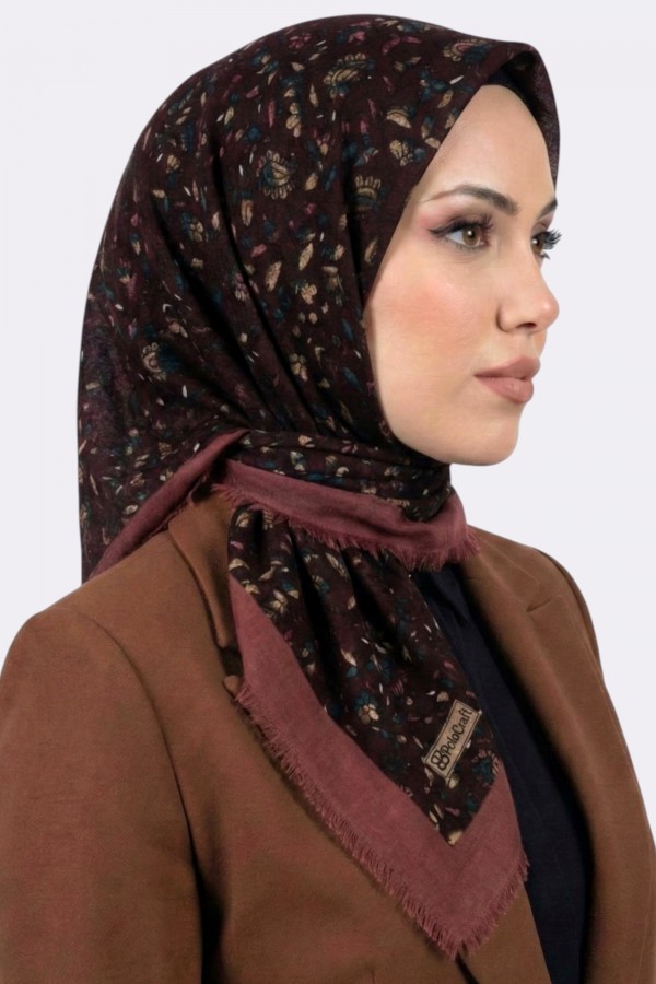 Desenli Flamlı Eşarp 6525-16