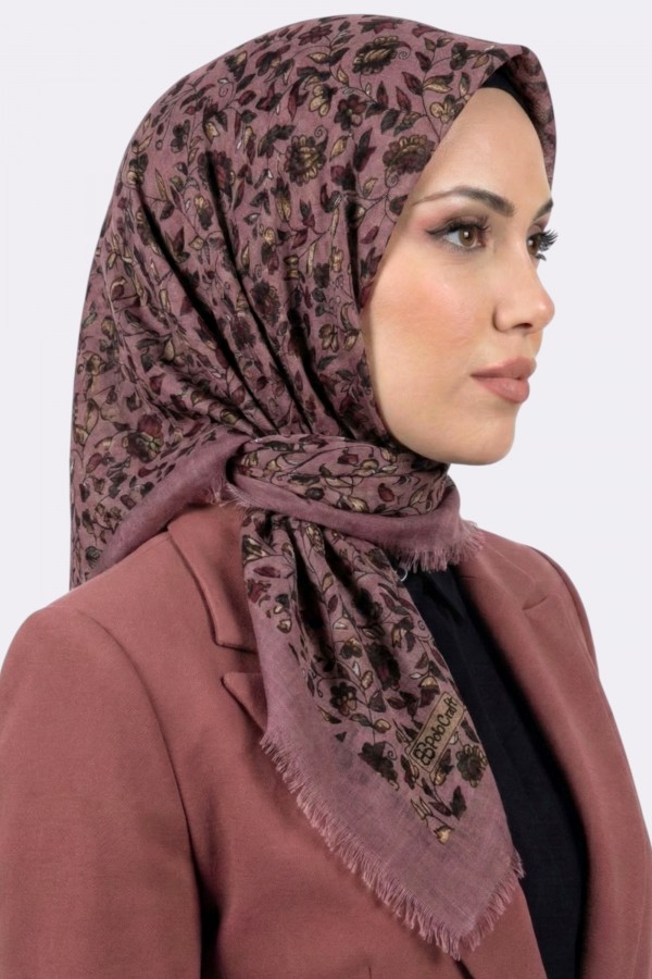 Desenli Flamlı Eşarp 6525-14