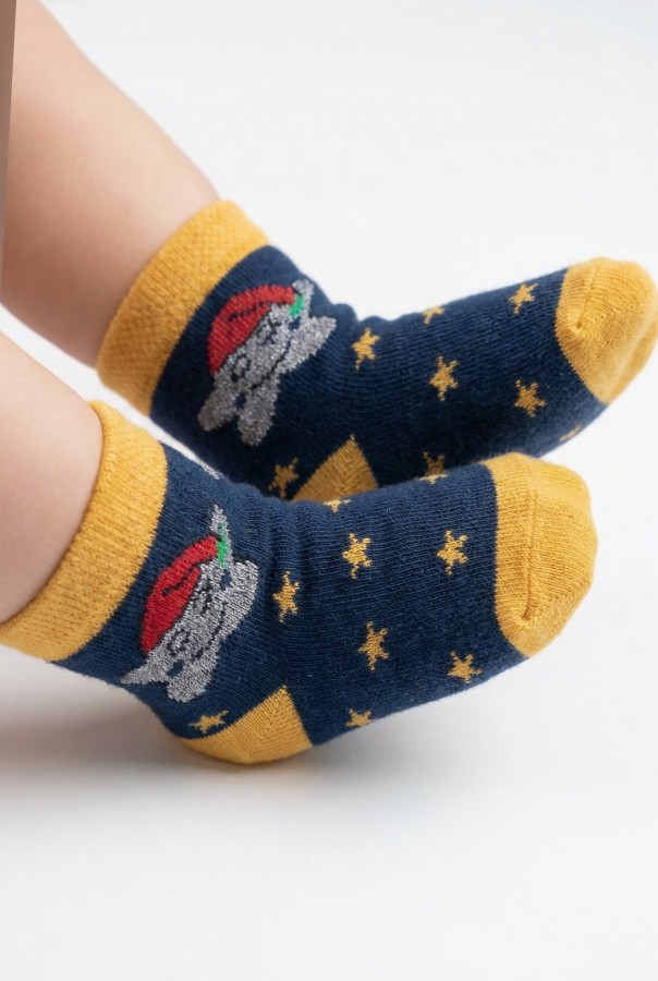 Desenli Çocuk Çorap (0-1 Yaş) 10004-2