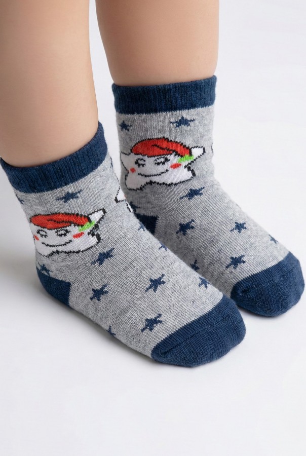 Desenli Çocuk Çorap (0-1 Yaş) 10004-1