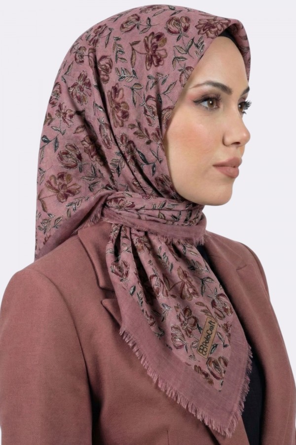 Desenli Flamlı Eşarp 6526-12