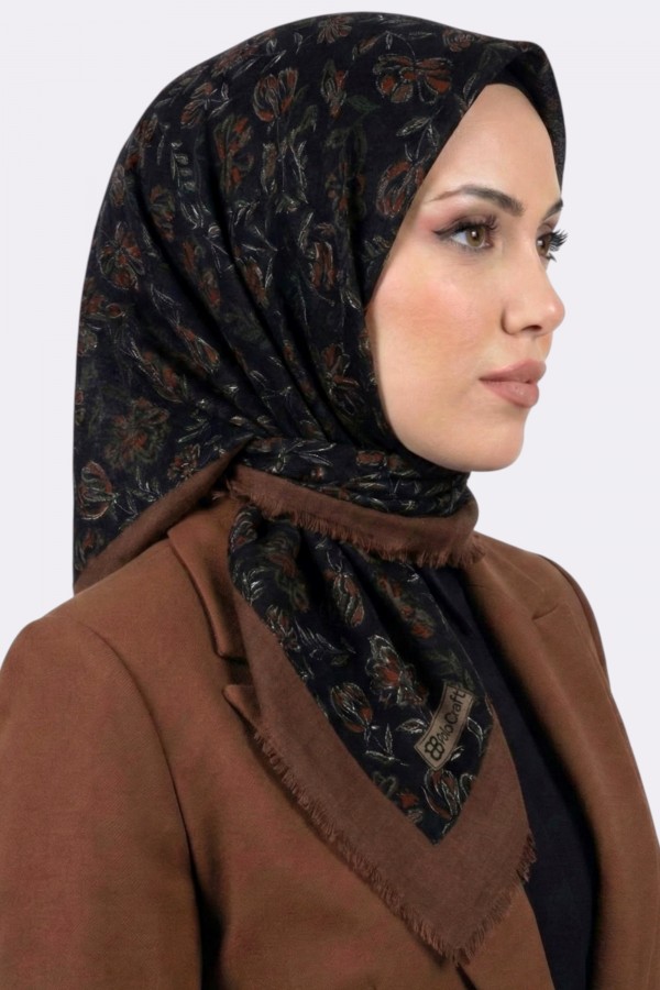 Desenli Flamlı Eşarp 6526-4