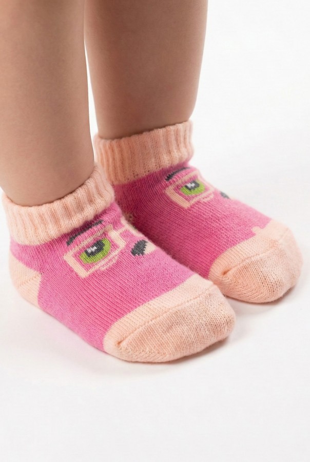 Desenli Çocuk Çorap (0-1 Yaş) 10007-2