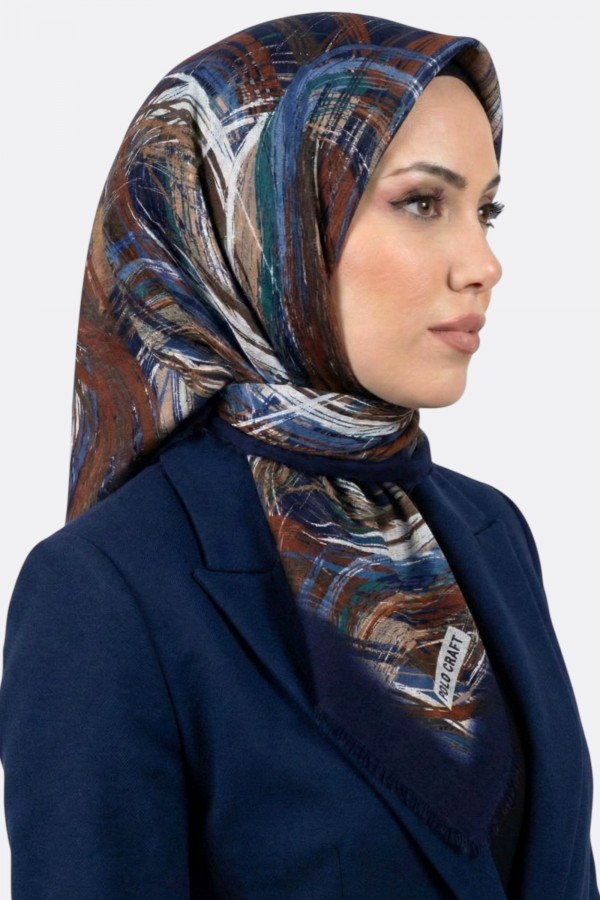 Polocraft Desenli Flamlı Eşarp 6527-17