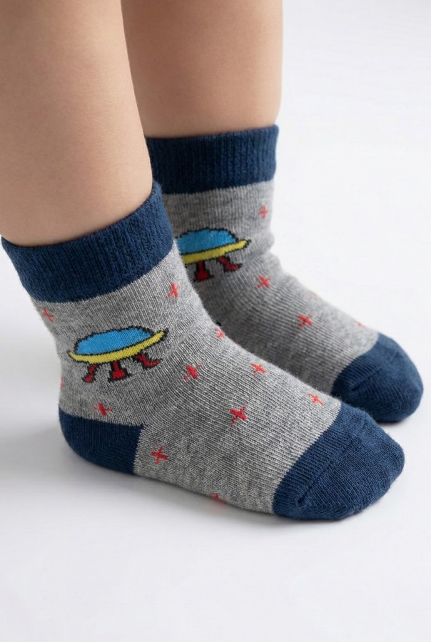 Desenli Çocuk Çorap (0-1 Yaş) 10006-2