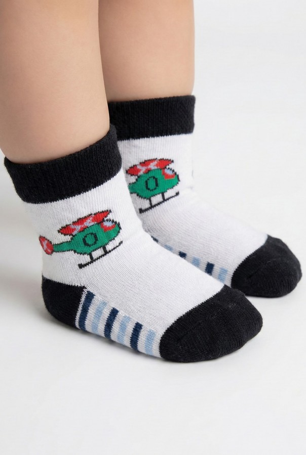 Desenli Çocuk Çorap (0-1 Yaş) 10011-3