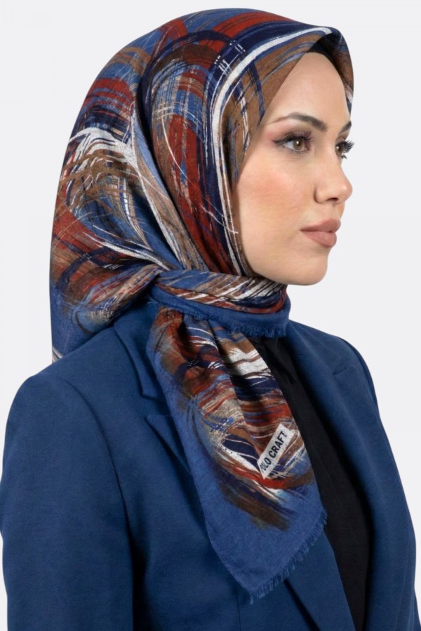 Polocraft Desenli Flamlı Eşarp 6527-6