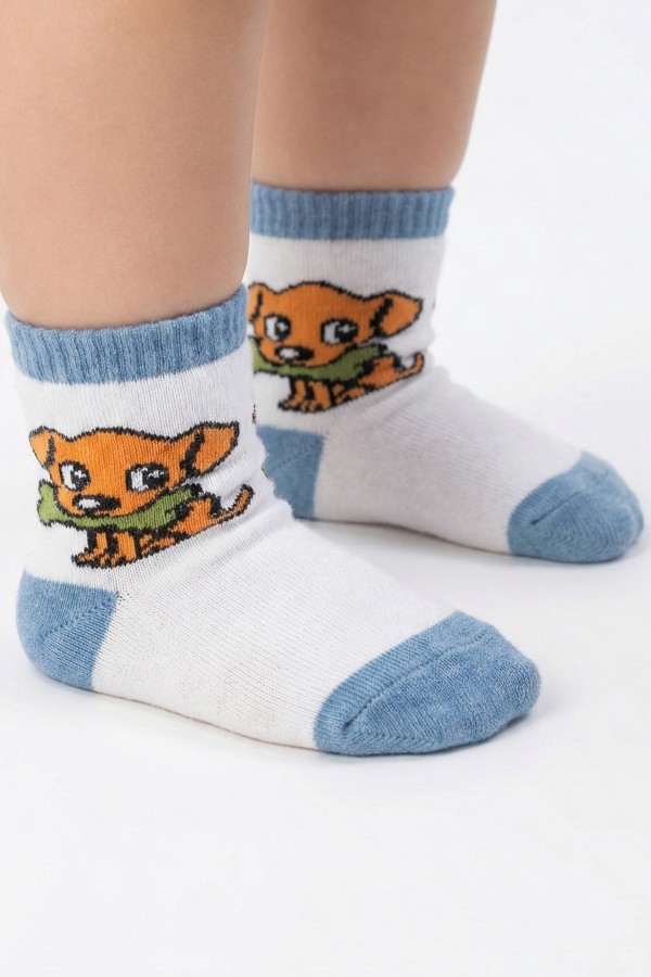 Desenli Çocuk Çorap (2-3 Yaş) 10206-2