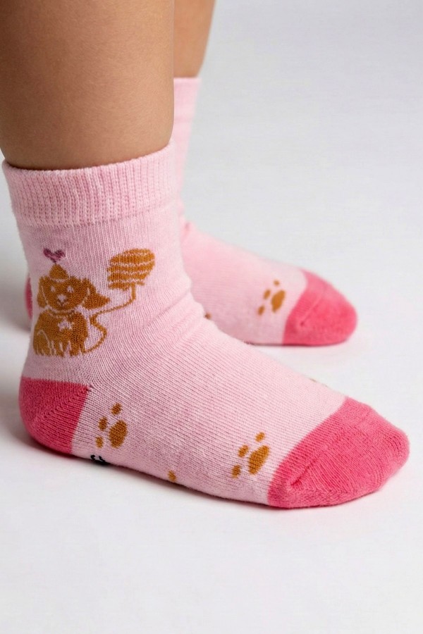 Desenli Çocuk Çorap (3-4 Yaş) 10302-3