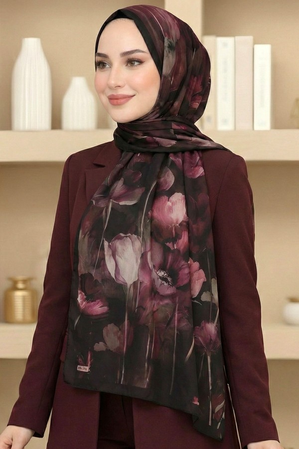 Mira İpek Bambu Crush Şal 6032-12