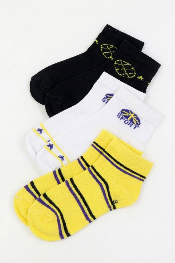 3'lü Patik Çocuk Çorap (3-4 Yaş) 10308-1