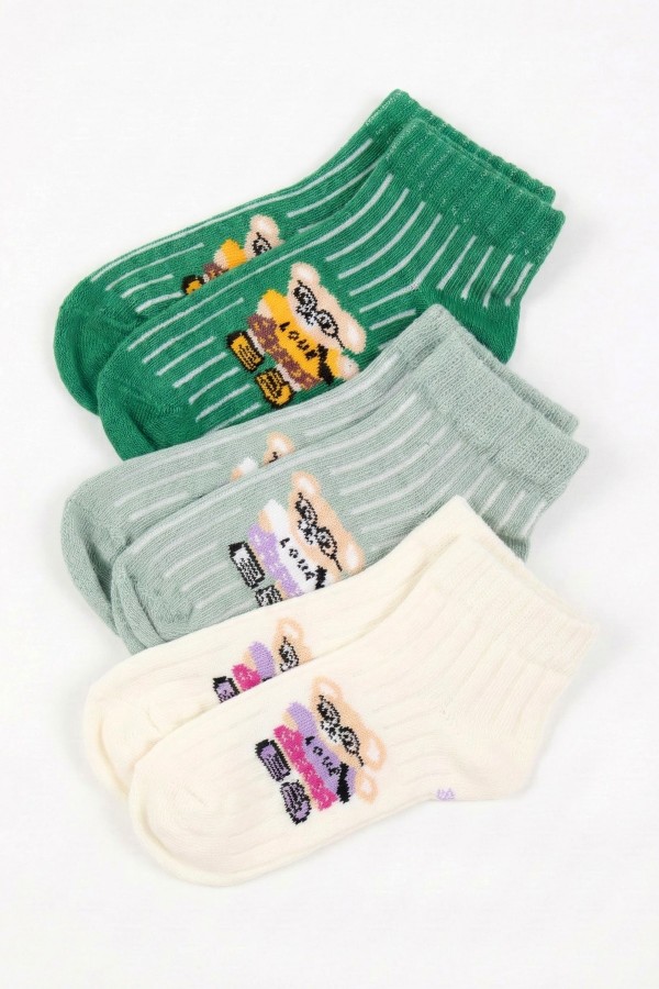 Desenli Çocuk Çorap (3-4 Yaş) 10311-1